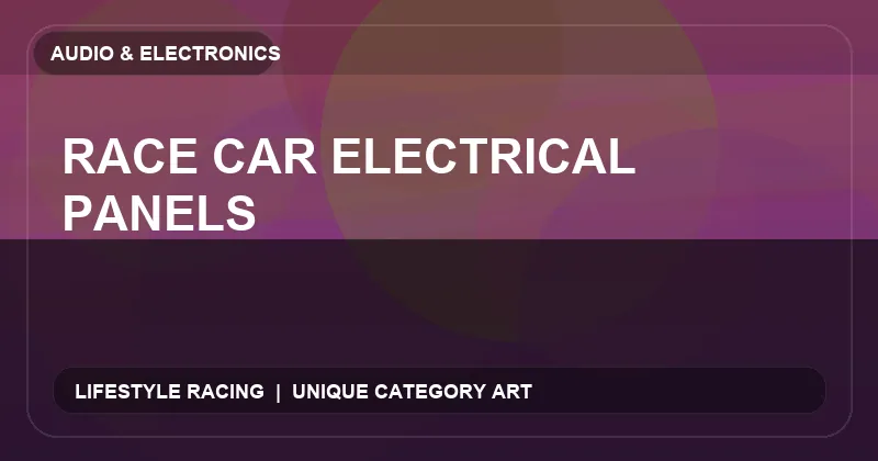 Race Car Electrical Panels